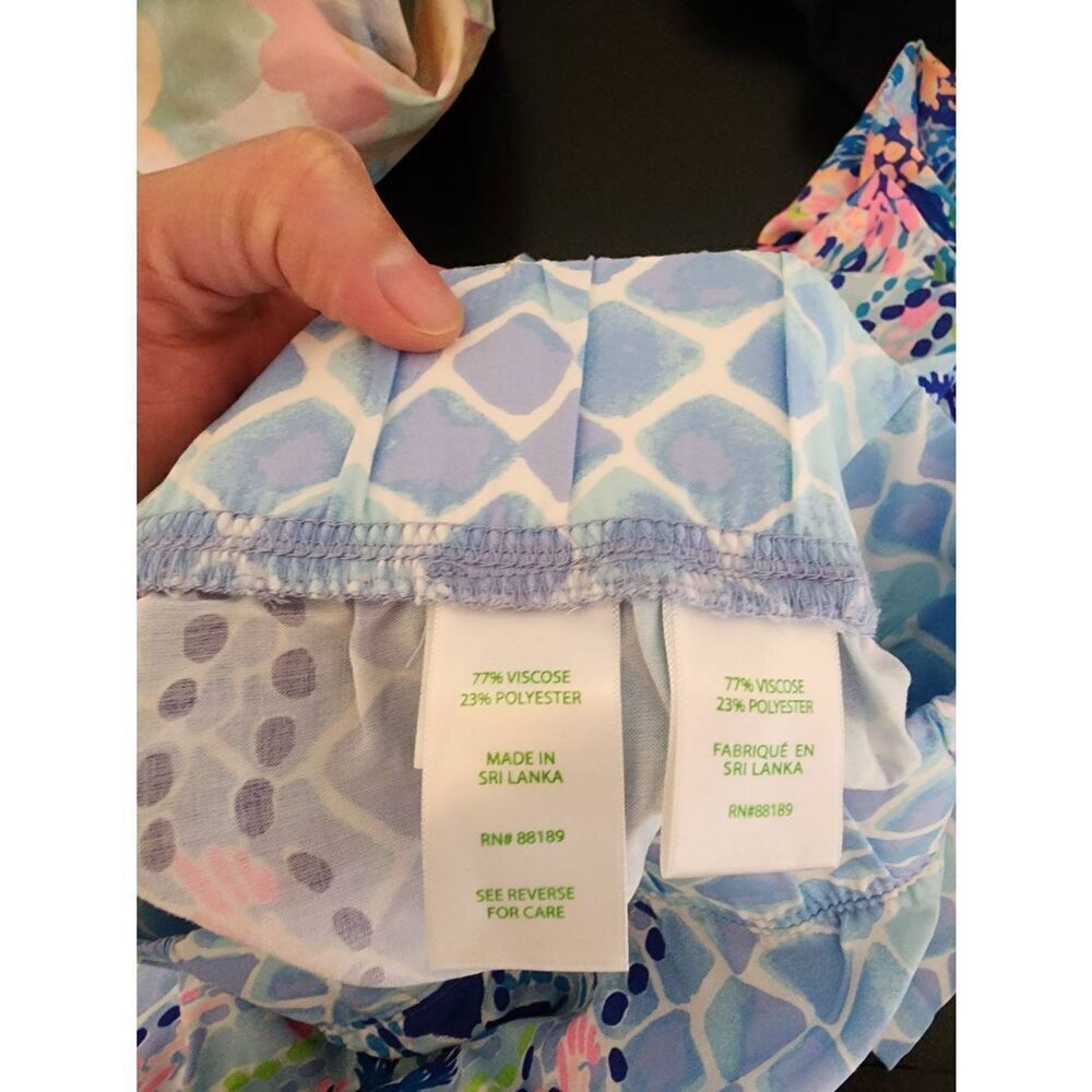 Lilly Pulitzer Blue Multi Wide Leg Pants - Picture 9 of 9